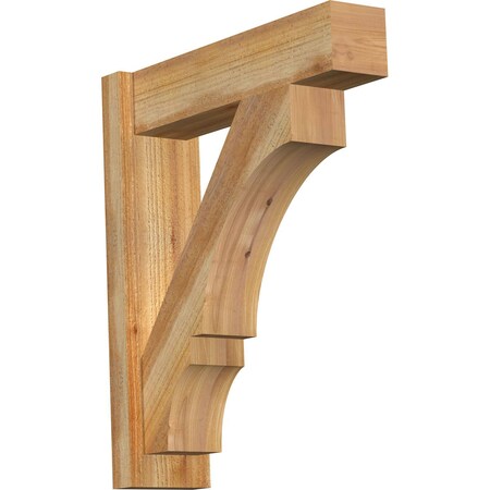 Ekena Millwork Balboa Block Rough Sawn Outlooker, Western Red Cedar, 6"W x 22"D x 26"H OUT06X22X26BOA05RWR